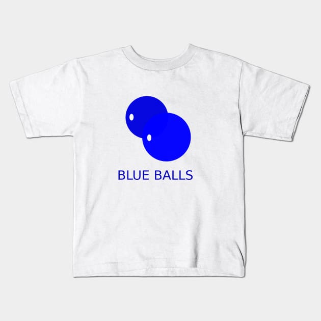 Blue Balls Kids T-Shirt by julianlab